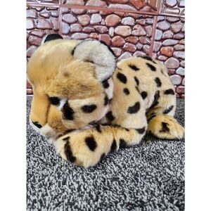FAO Schwarz Plush Cheetah Cub 13" Stuffed Animal Soft Leopard #A91